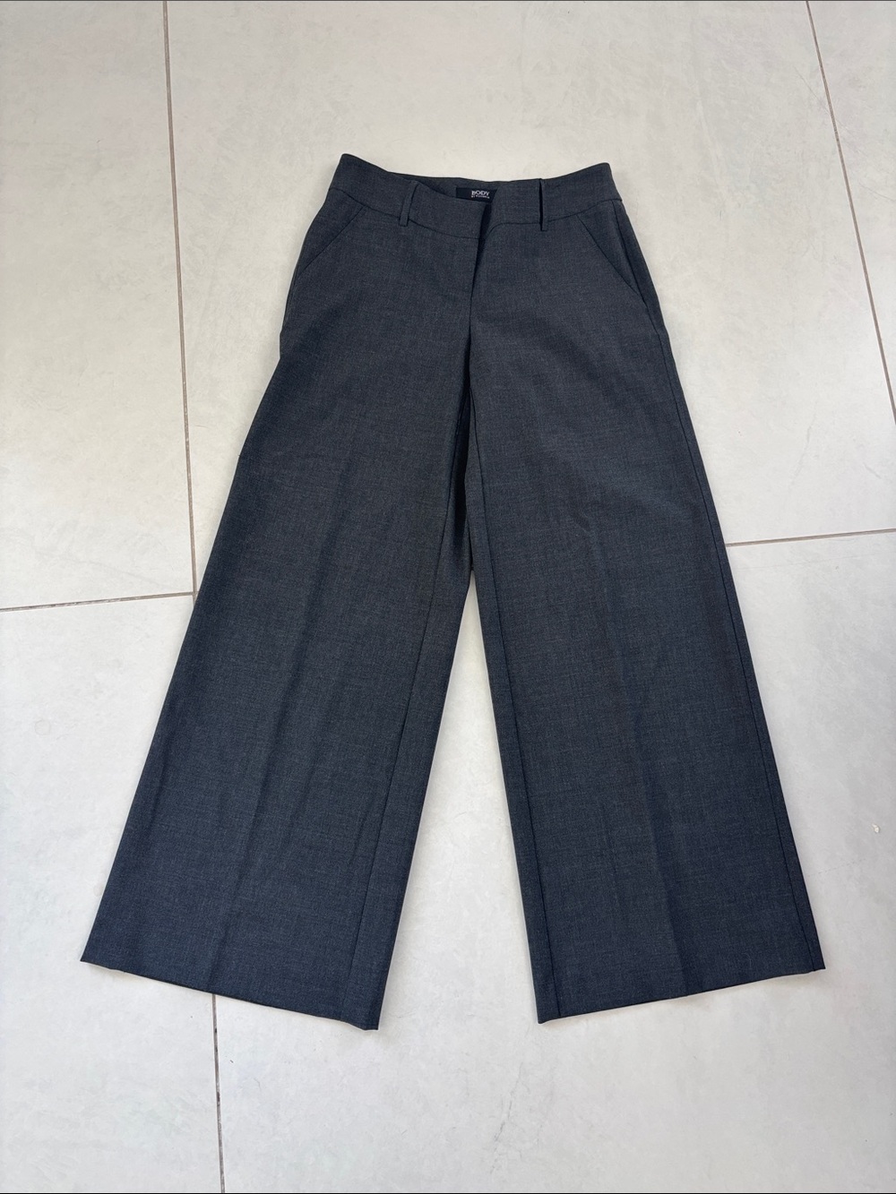 Victoria's Secret Men's Wide-Leg Dress Pants in Charcoal Gray